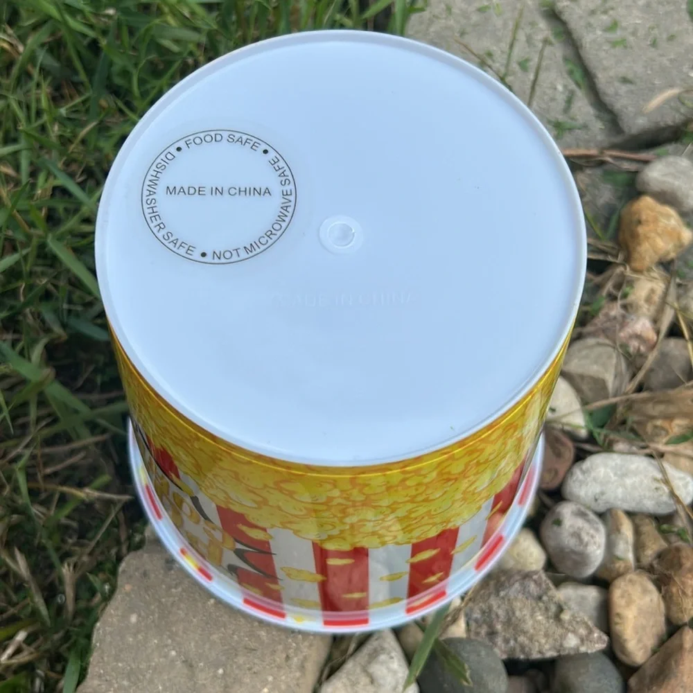 🩶5/$30 Plastic Movie Theater Style Popcorn Bucket NEW